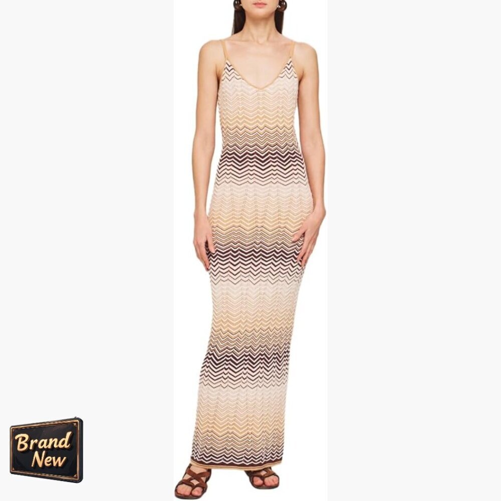 Strappy Knit Maxi Dress Summer Casual Long Dress